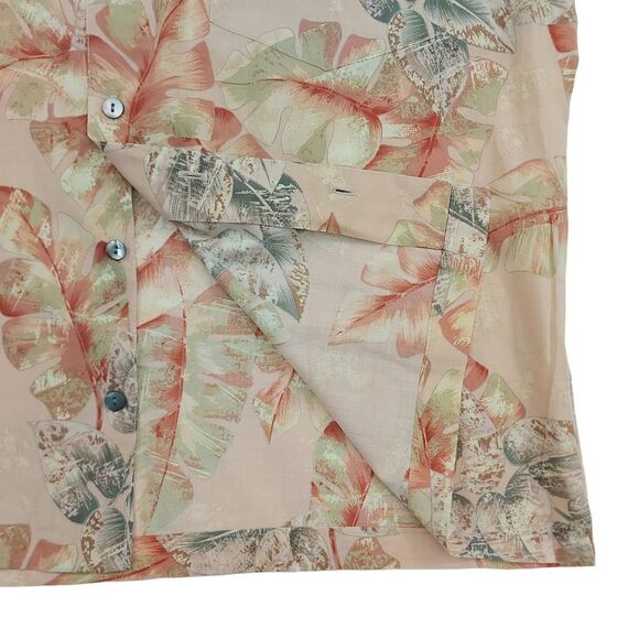 Tori Richard Hawaiian Shirt Mens Small Beige Short Sleeve 100% Cotton - Picture 5 of 11
